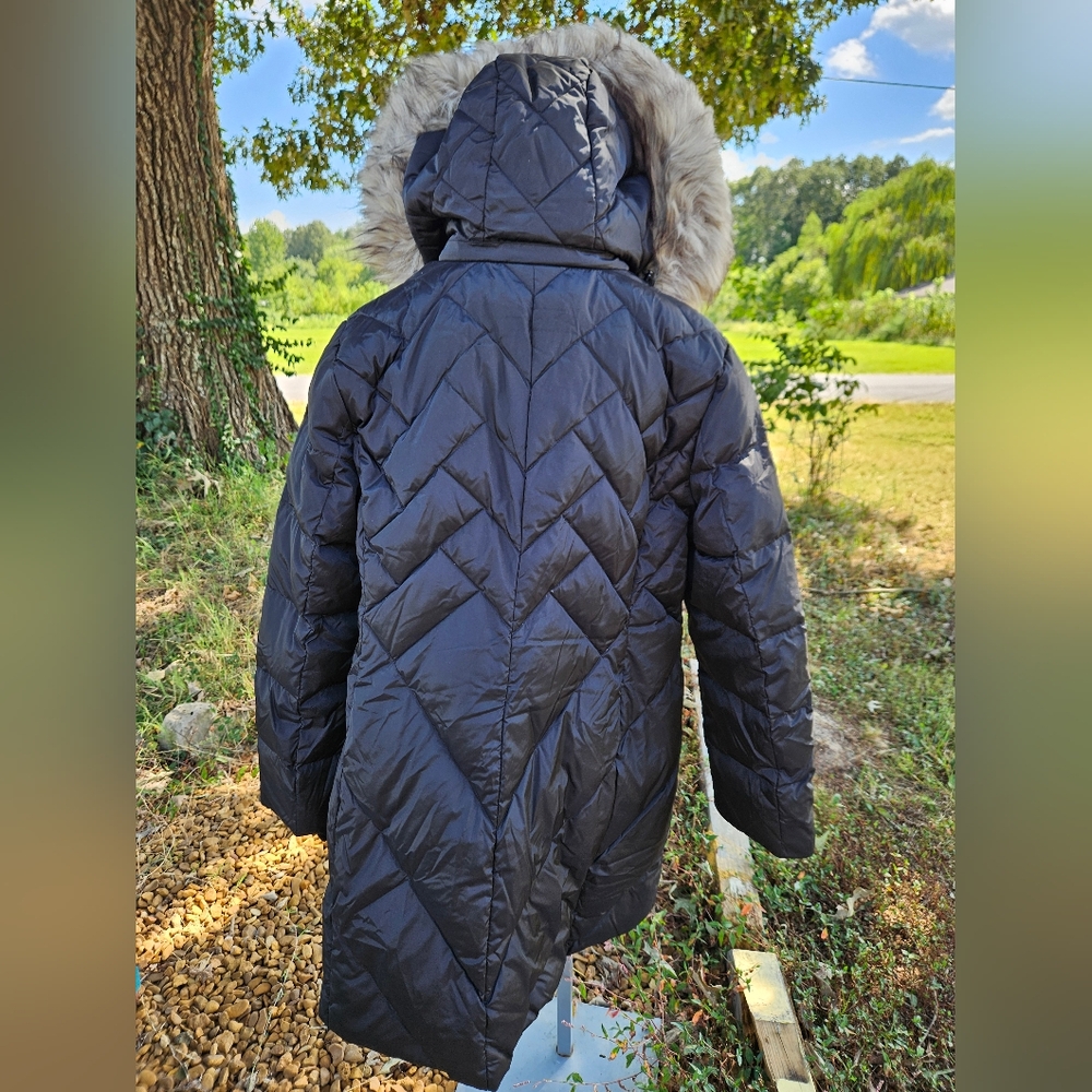 Tower-London Fog Faux-Fur Hood Down Puffer Coat - Picture 7 of 15